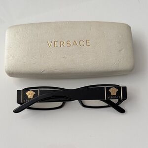 Versace Black Eyewear with Gold Medusa Accent